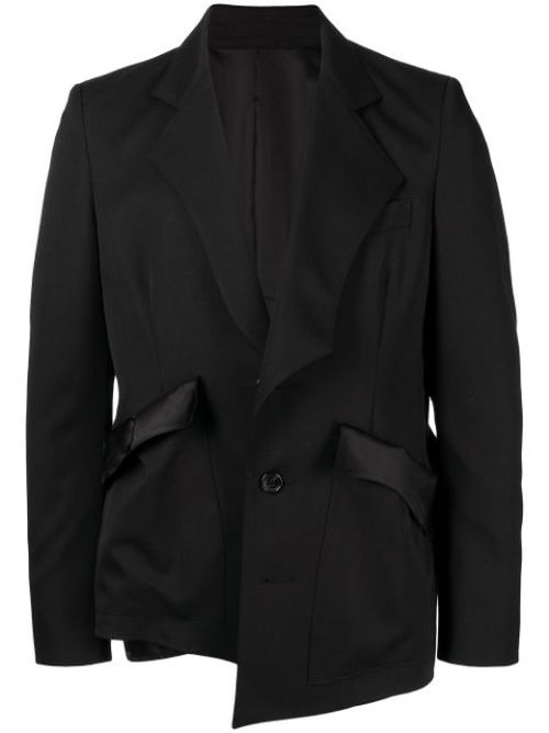 Asymmetric single-breasted blazer