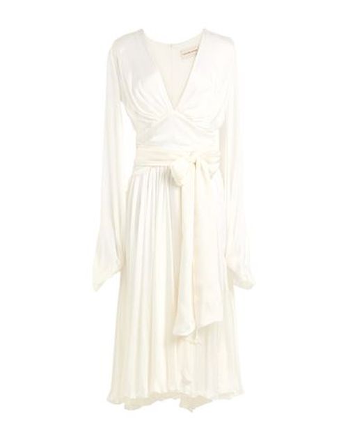 Woman Midi dress Off white Size 8 Silk