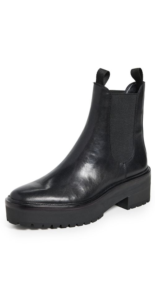 Reggie Rubber Sole Chelsea Boots Black