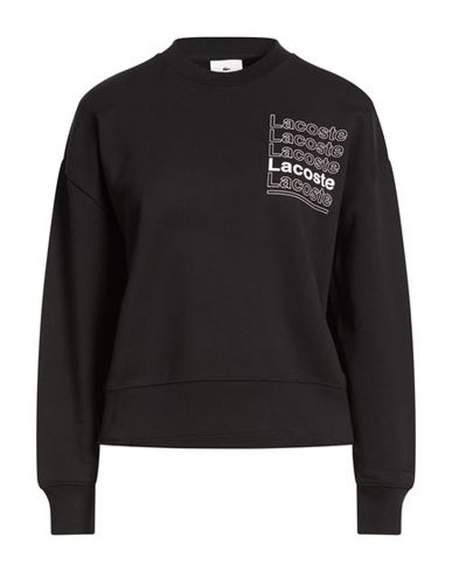 Lacoste L!ve Woman Sweatshirt Black Size 4 Cotton