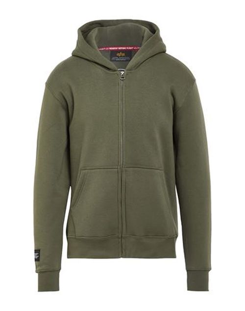 Man Sweatshirt Military green Size M Cotton, Polyester