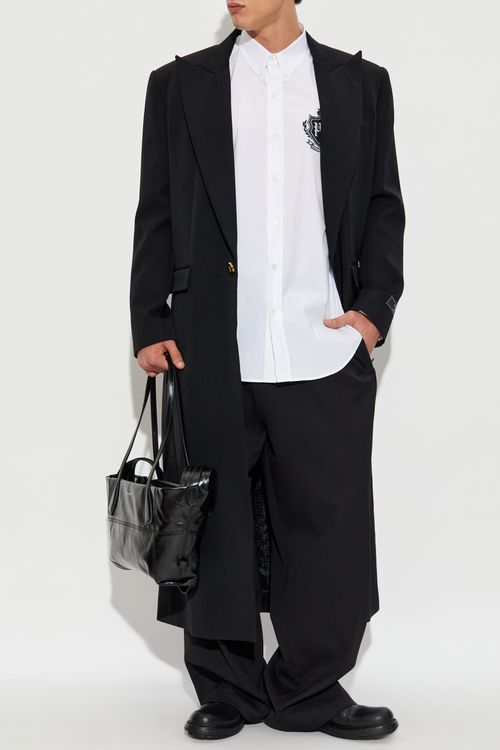 Shirt With Embroidered Logo, Men's, White