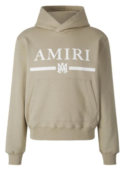 Amiri MA Bar Logo Beige Hoodie - Beige