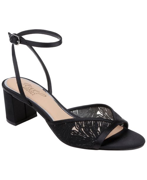 Women's Zaira Round Toe Sandals - Black Satin