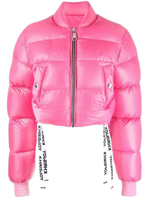 Cropped puffer jacket - Pink