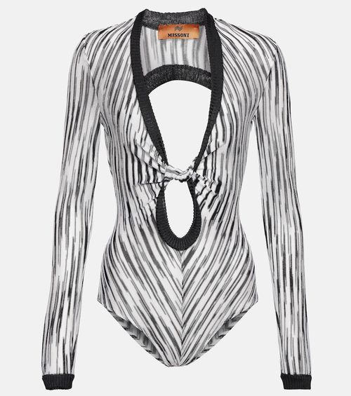 Space-dyed cutout bodysuit