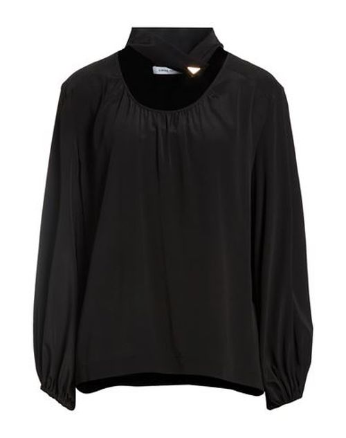 Woman Top Black Size 8 Acetate, Silk