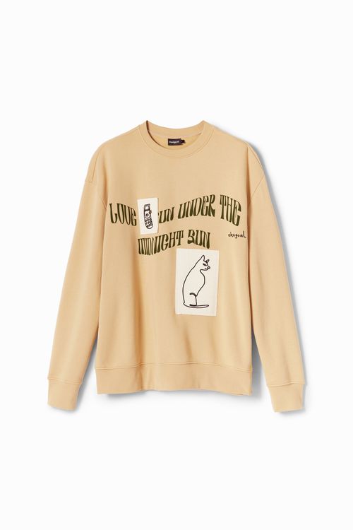 Message patches sweatshirt