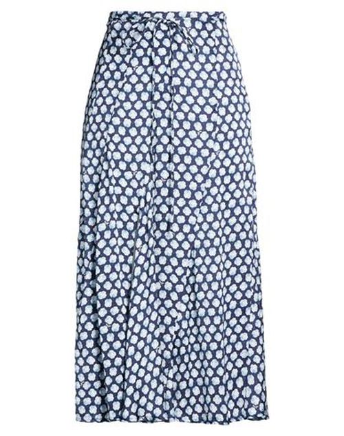 Woman Midi skirt Midnight blue Size 4 Viscose
