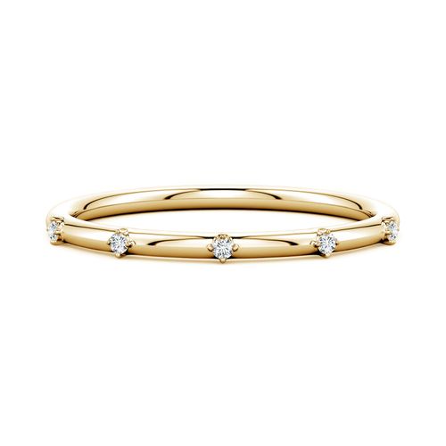 Angara 1.2 MM Round Lab-Grown Diamond Five-Stone Station Ring in 18K Yellow Gold