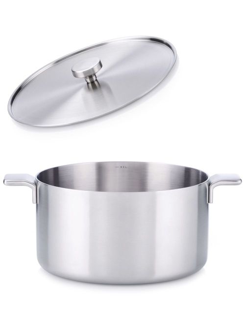 Two-handle stainless steel casserole (24cm) - Silver