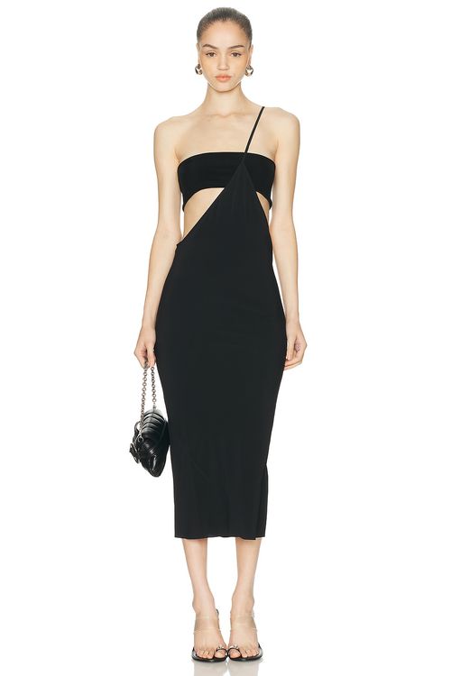 Rick Owens Bias Strap Dress in Black