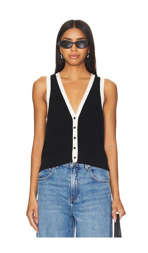 525 Claudia Button Shaker Vest in Black. -  XS also in
