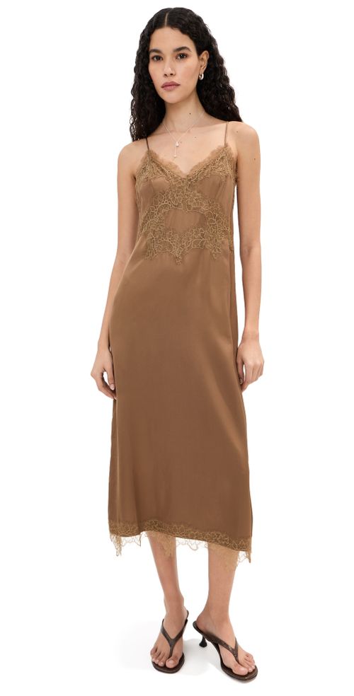 Amara Satin Dress Navy