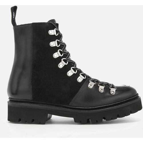 Grenson Women's Nanette Leather Hiking Lace Up Boots - Black - UK 3