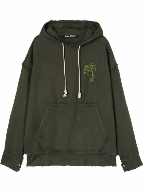 Palm Tree-embroidered hoodie
