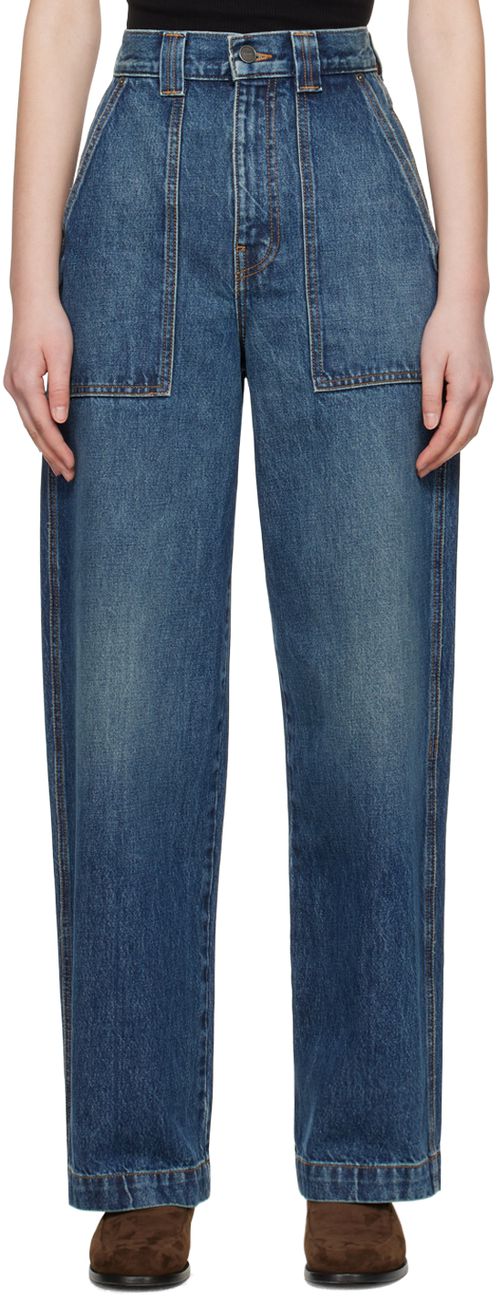 KHAITE Blue 'The Hewitt' Jeans