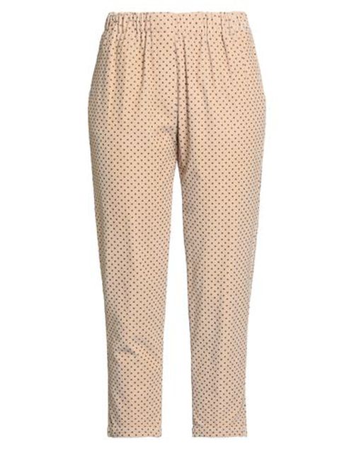 Woman Pants Beige Size 6 Cotton, Elastane
