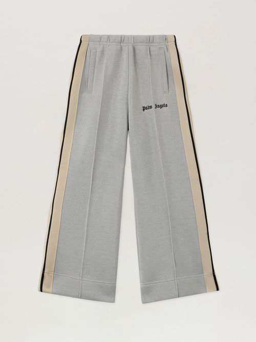 Lurex Wide Leg Track Pants Kids  Silver
