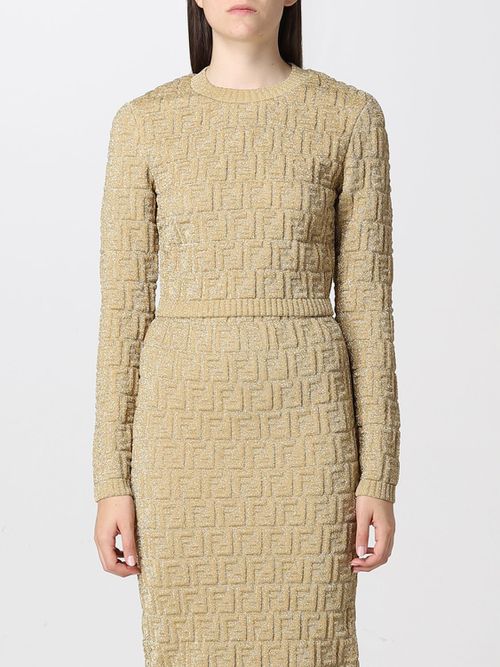 Cropped jumper with all-over logo