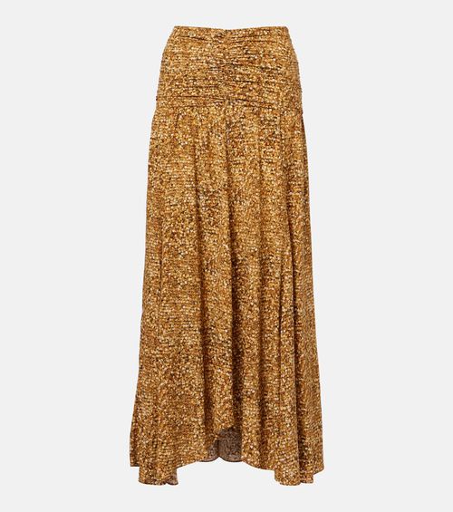Syana printed silk-blend maxi skirt