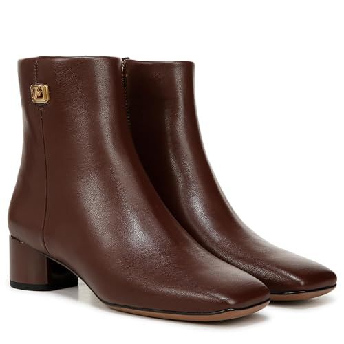 Franco Sarto Womens Noah Square Toe Ankle Boot Black Smooth