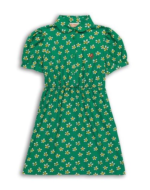 Kid Girl Kids' dress Green Size 10 Tencel, Cotton