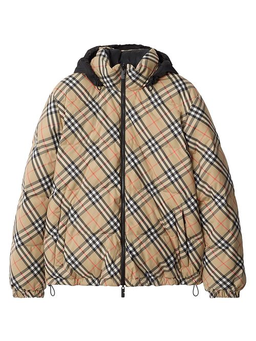 Men's Snowdon Check Puffer Jacket - Sand Check