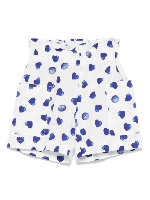 Heart-print shorts - White