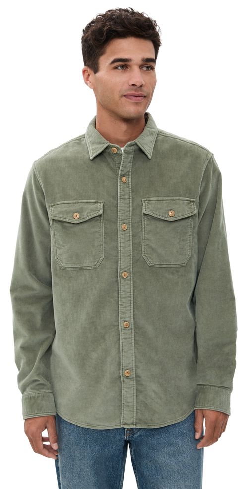 Stretch Terry Corduroy Workshirt Light Pine