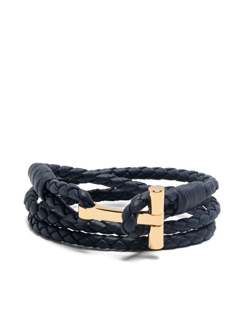 Braided Leather Bracelet - Men's - Calf Leather/Metal