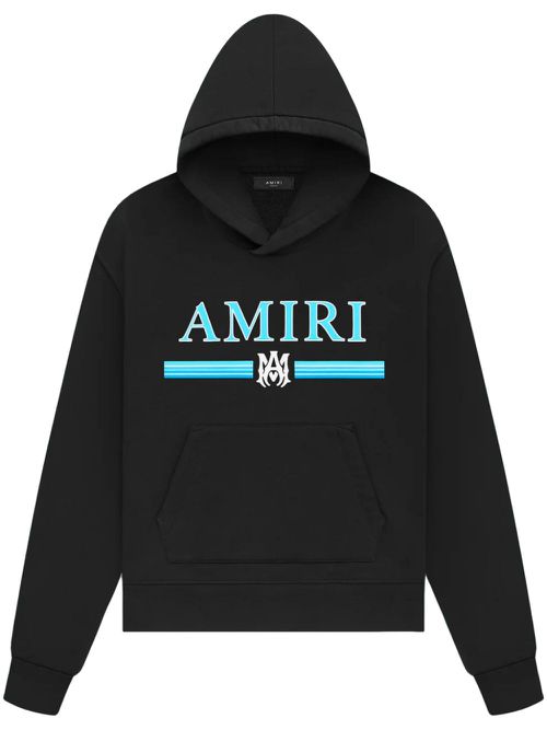 Logo-print cotton hoodie - Black