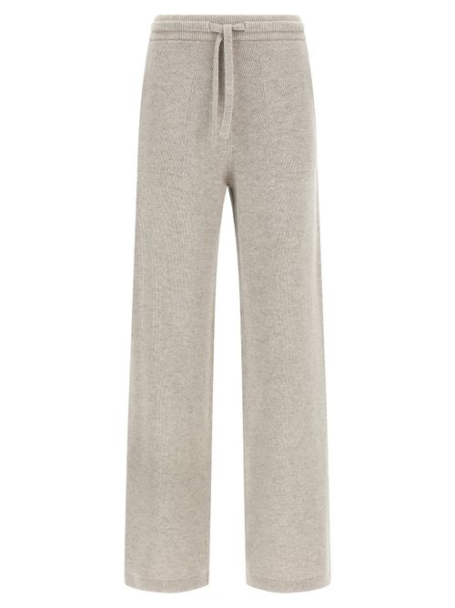 Wool-Cashmere Blend Joggers — Beige
