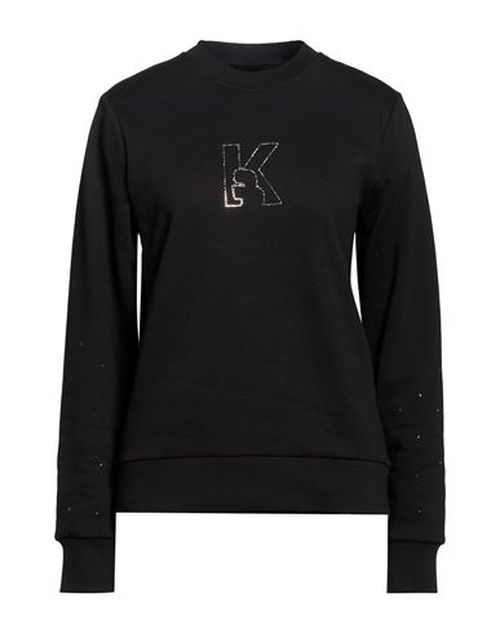 Woman Sweatshirt Black Size L Organic cotton