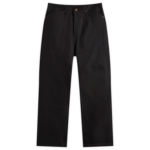 Brain Dead Men's Type 00 Wide Selvedge Jeans in Solid Black