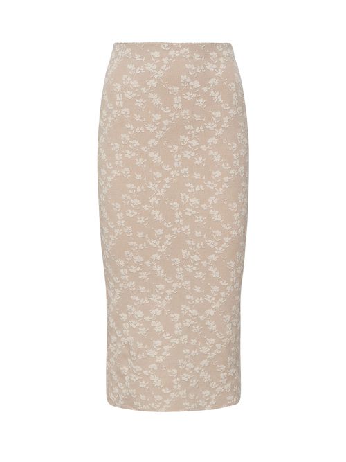 Jacquard Viscose Midi Skirt