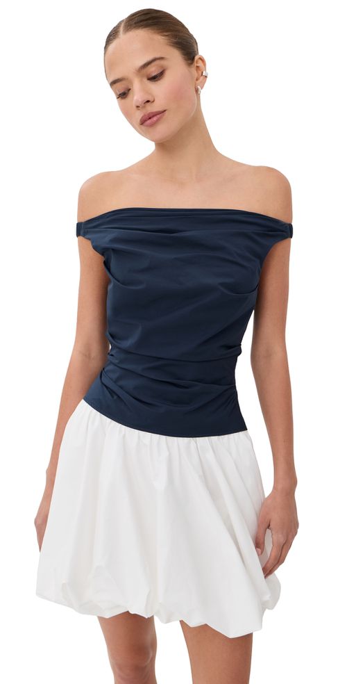 Salina Cotton Bubble Mini Dress Midnight Multi