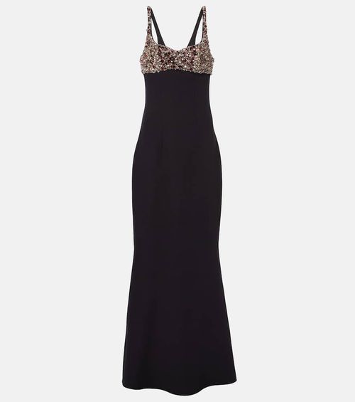 Crystal-embellished gown