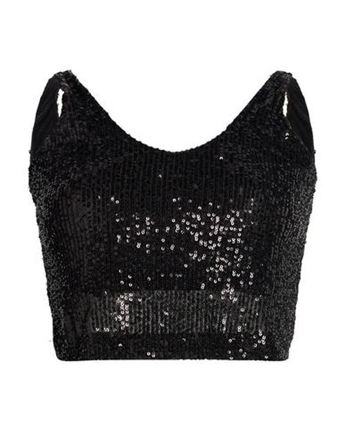 Woman Top Black Size 4 Polyester, Elastane