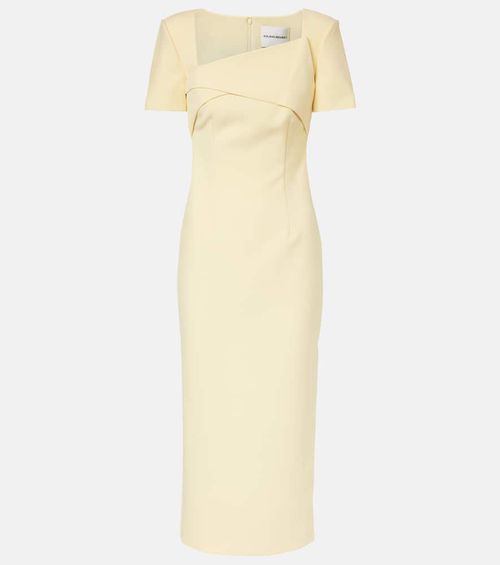 Draped crêpe cocktail dress