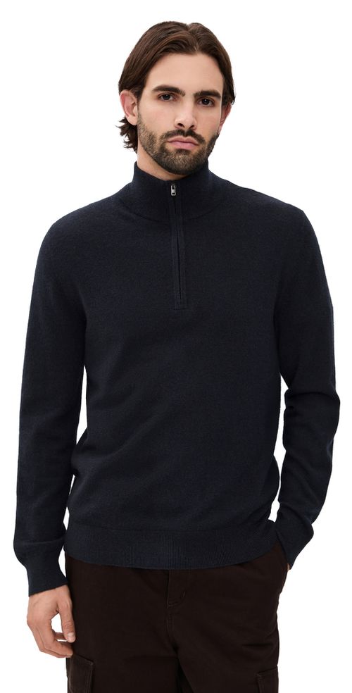 Cashmere Quarter Zip Sweater Coastal