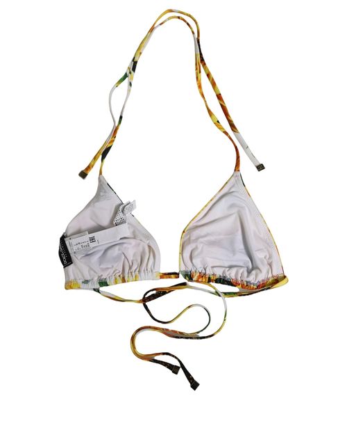 Multicolor Floral Halter Bikini Top — Multicolor