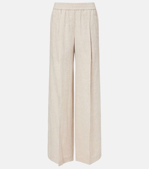 Linen wide-leg pants