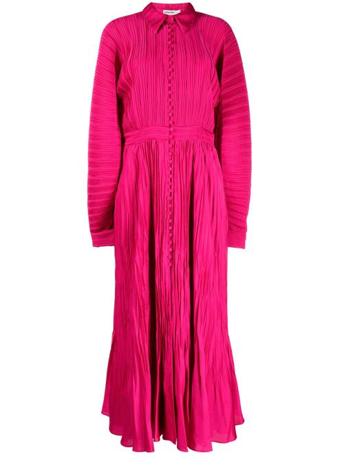 Indiana pleated maxi dress - Pink