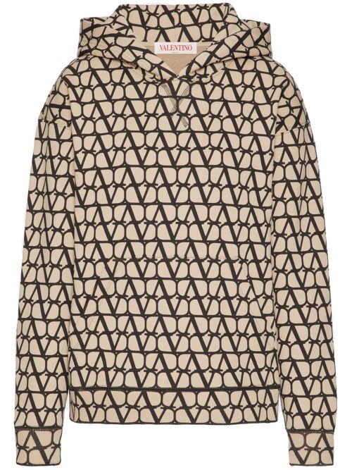 Toile Iconographe-print cotton hoodie - Neutrals