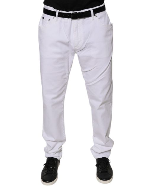 Cotton Stretch Denim Jeans — White