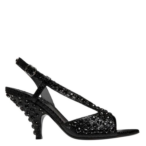 Katy Python Printed Leather Sandals