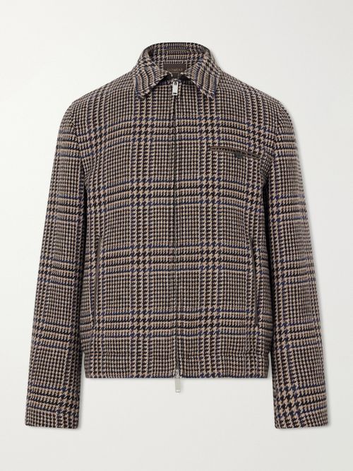 Montedoro Il Primo Checked Stretch-Wool Blouson Jacket