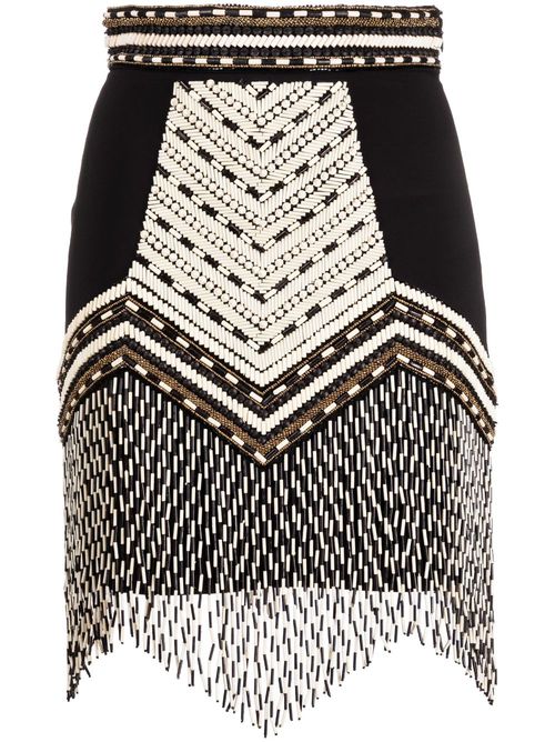 Bead-embellished miniskirt - Black