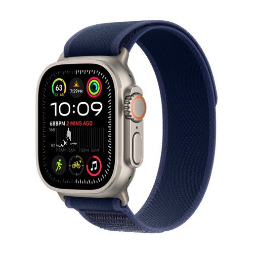 Watch Ultra 2 (GPS+Cellular) 49mm Titanium Case with Blue Trail Loop - M/L - Natural